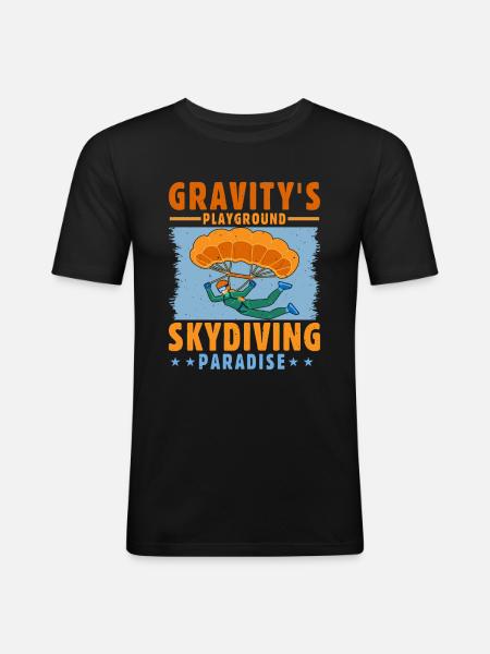 Skydiving Skydiving - Men's Slim Fit T-Shirt - black