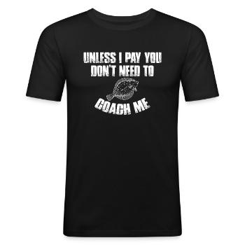 Pêcheurs Pêcheurs Pêcheurs sportifs - T-shirt près du corps Homme - noir - Devant - Nik (191cm)