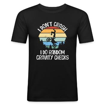 Motorcycle Motorcyclist Men Motorcycle - Men's Slim Fit T-Shirt - black - Front - Nik (191cm)