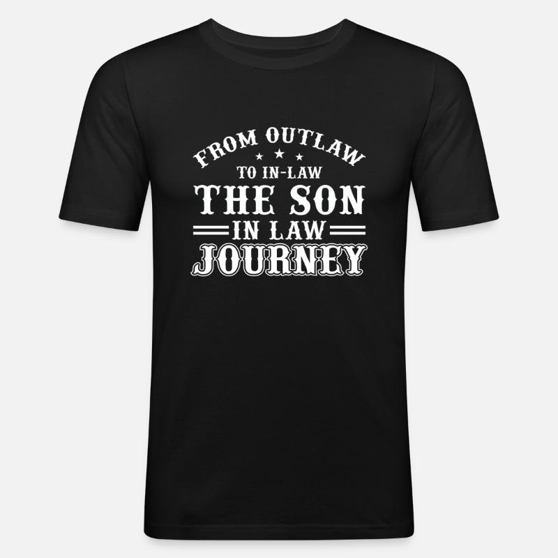 Fils préféré : père, mère, belle-mère - T-shirt près du corps Homme - noir