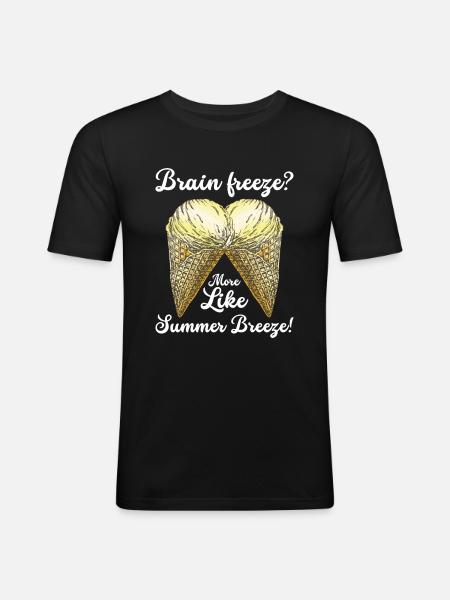 cône de neige glace plage - T-shirt près du corps Homme - noir