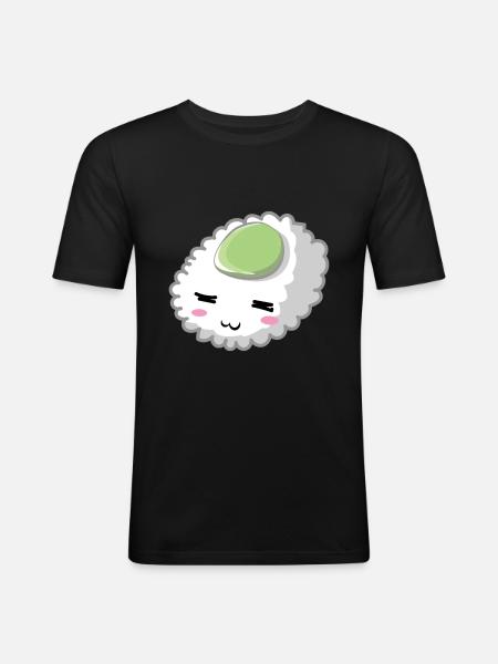 Wasabi Sushi - Men's Slim Fit T-Shirt - black