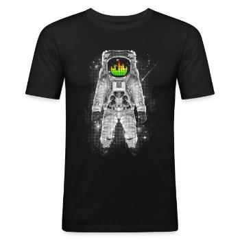 Astronomical Levels - Men's Slim Fit T-Shirt - black - Front - Nik (191cm)