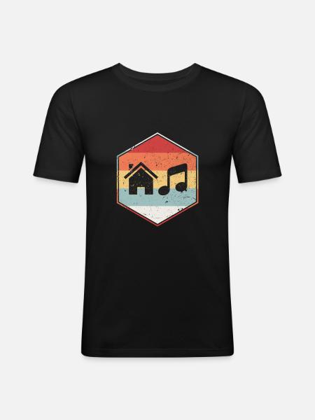 House Music - Men's Slim Fit T-Shirt - black