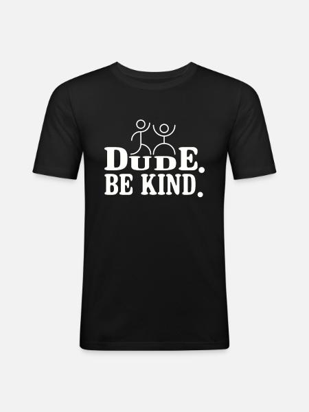 Age, Be friendly, anti-bullying movement, - Men's Slim Fit T-Shirt - black