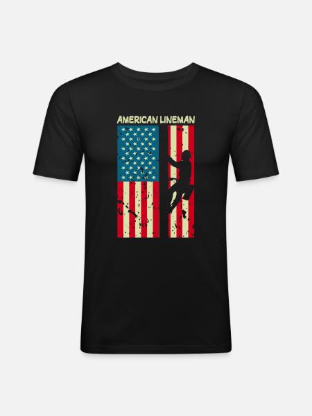 Linemed - T-shirt près du corps Homme - noir