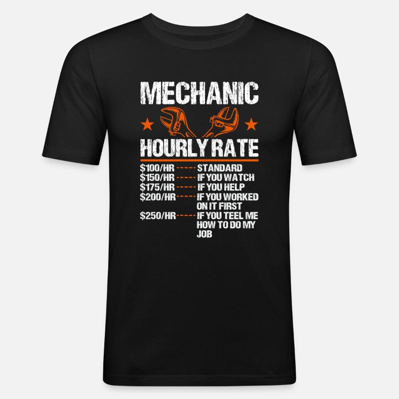 Mechanical Ignition - Work Engineer - Men's Slim Fit T-Shirt - black