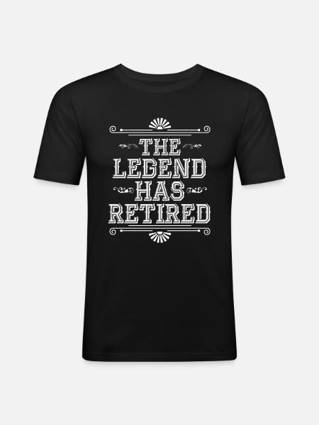 The legend has retired - Men's Slim Fit T-Shirt - black