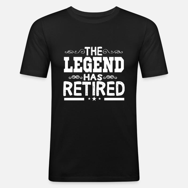 The legend has retired - Men's Slim Fit T-Shirt - black