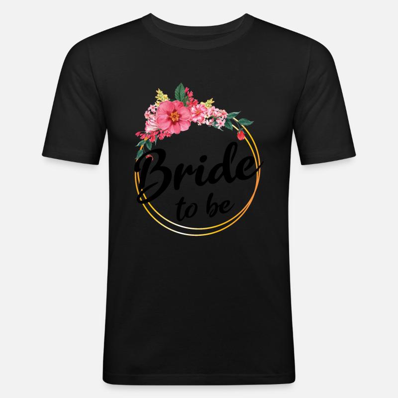 Brud att vara bröllopsbrud JGA - Slim Fit T-shirt herr - svart