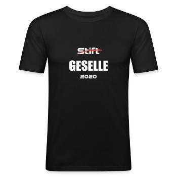 Geselle Gesellenprüfung Ausbildung Lustiges - Männer Slim Fit T-Shirt - Schwarz - Vorne - Nik (191cm)