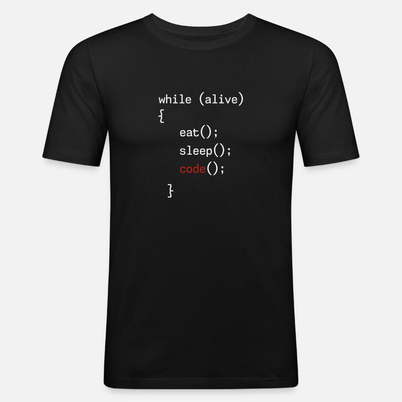 Administrator Coding Geek Programmer - Men's Slim Fit T-Shirt - black