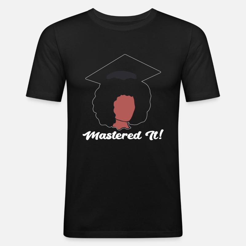Master Studium Abschlussfeier - Männer Slim Fit T-Shirt - Schwarz