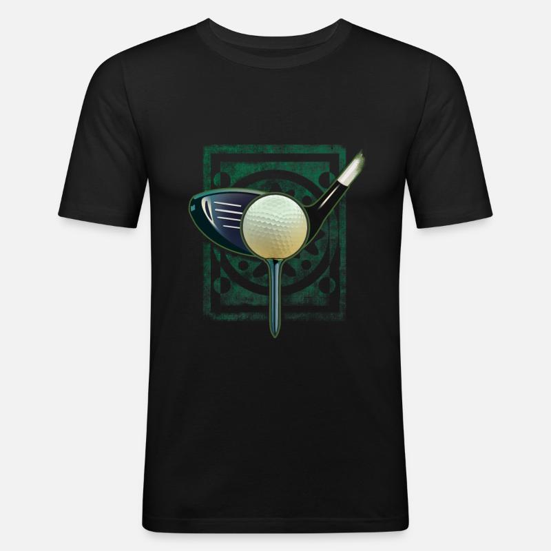 Golf - Männer Slim Fit T-Shirt - Schwarz
