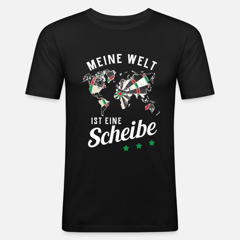 Dart - Männer Slim Fit T-Shirt - Schwarz