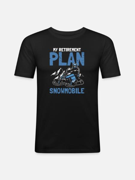 Snowmobiler and snowmobile design - Men's Slim Fit T-Shirt - black