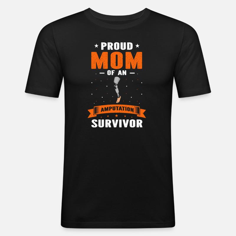 Beinprothesendesign und Beinprothesen - Männer Slim Fit T-Shirt - Schwarz