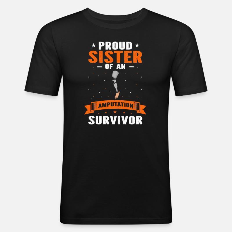 Beinprothesendesign und Beinprothesen - Männer Slim Fit T-Shirt - Schwarz
