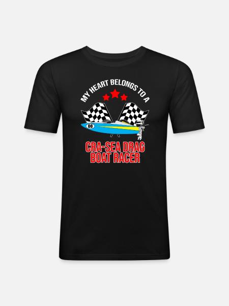 Drag Boot Design für Rennbootfahrer - Männer Slim Fit T-Shirt - Schwarz