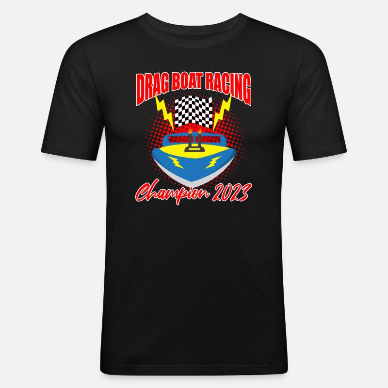 Schnellboot-Rennen Design for Rennbootfahrer - Männer Slim Fit T-Shirt - Schwarz