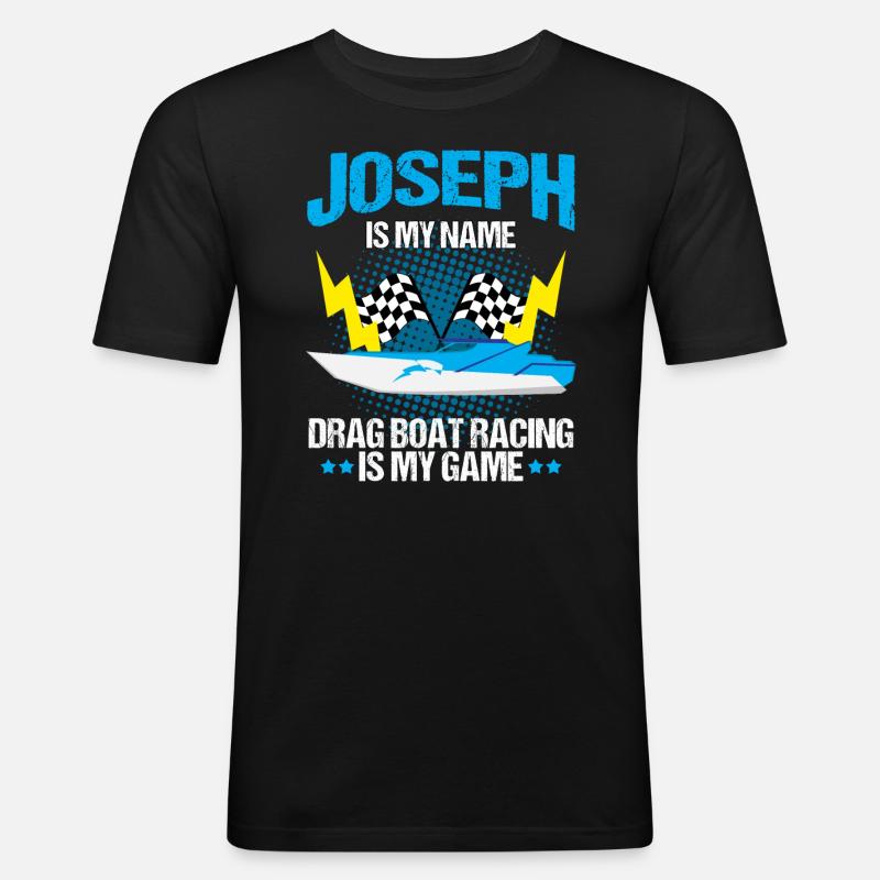 Drag Boot Design für Rennbootfahrer - Männer Slim Fit T-Shirt - Schwarz