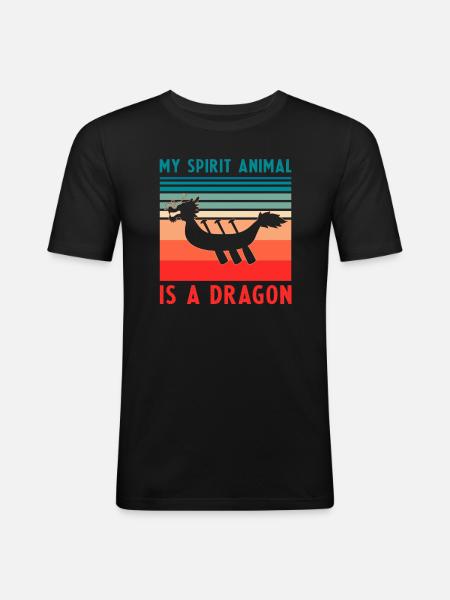 Drachenboot Trainer und Drachenboot - Männer Slim Fit T-Shirt - Schwarz