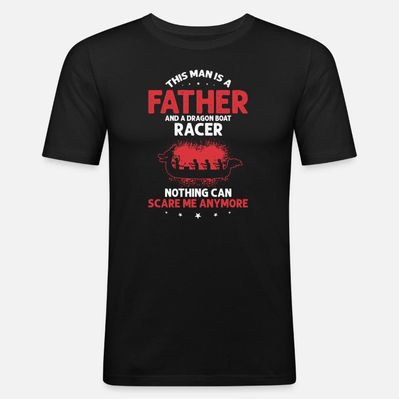 Drachenboot Trainer und Drachenboot - Männer Slim Fit T-Shirt - Schwarz