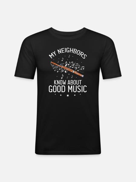 Orchestra and woodwind instrument - Men's Slim Fit T-Shirt - black