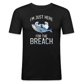 Beluga Whale Design für Meeressäuger und Orca - Männer Slim Fit T-Shirt - Schwarz - Vorne - Nik (191cm)