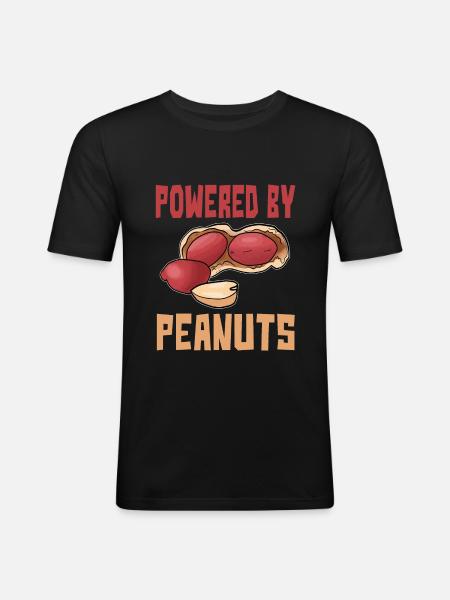 Peanut Lover Powered by Peanuts - Men's Slim Fit T-Shirt - black