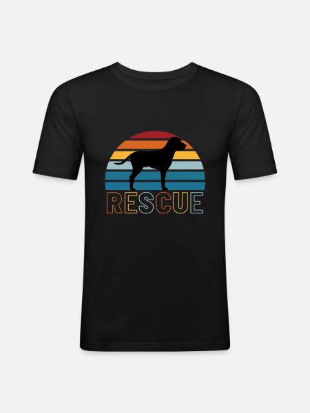 Rescue Dog - Men's Slim Fit T-Shirt - black