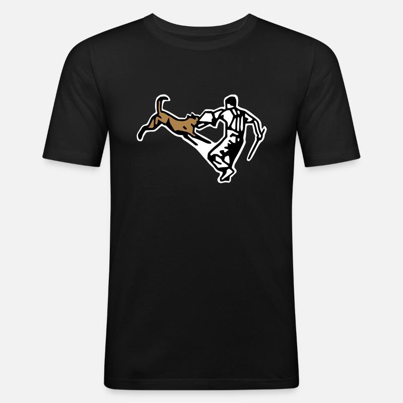 malinois defence - T-shirt près du corps Homme - noir