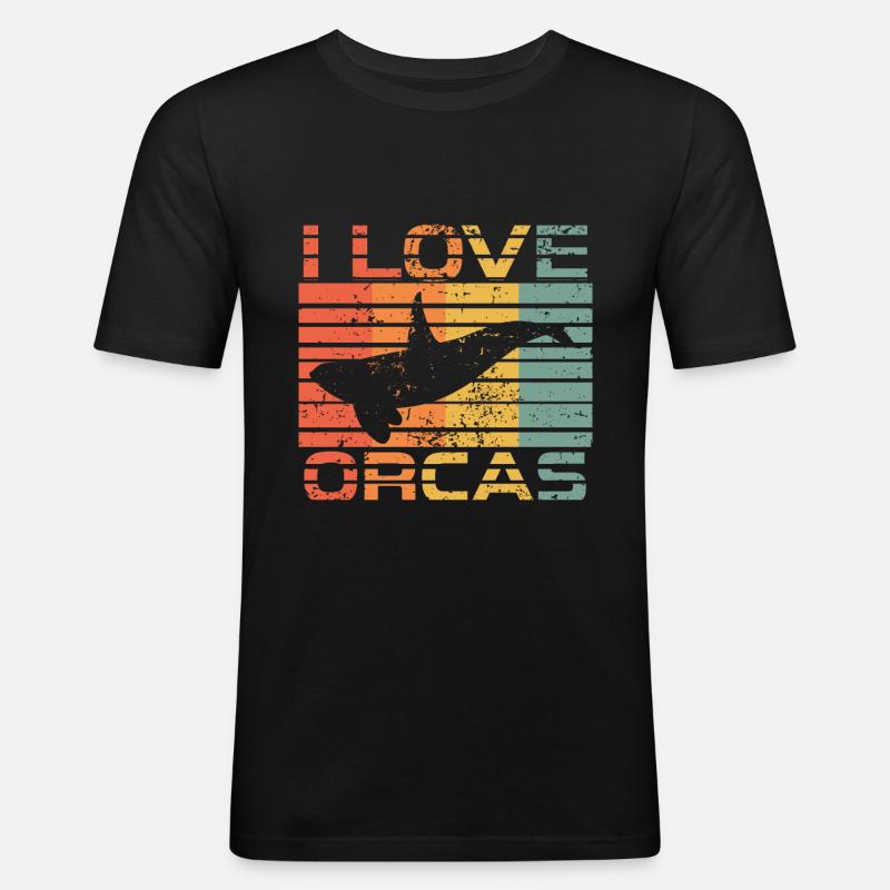 Orca - Männer Slim Fit T-Shirt - Schwarz