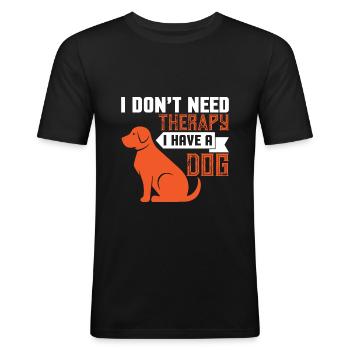 Amateurs de chiens, sports canins, école canine - T-shirt près du corps Homme - noir - Devant - Nik (191cm)