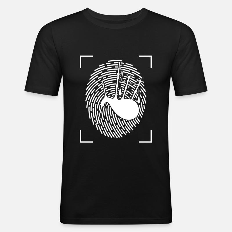 Dudelsack - Männer Slim Fit T-Shirt - Schwarz