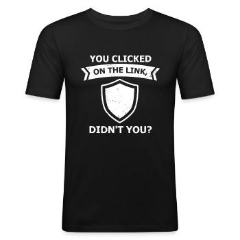 Conception de la cybersécurité pour les pirates informatiques et la cybersécurité - T-shirt près du corps Homme - noir - Devant - Nik (191cm)