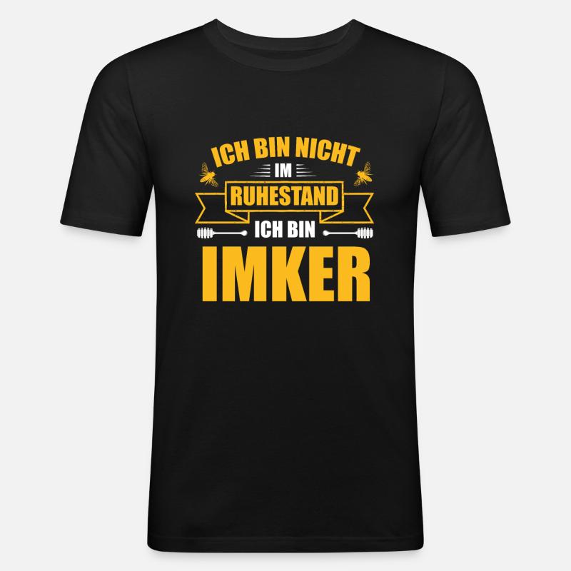 Imker Bienen - Männer Slim Fit T-Shirt - Schwarz