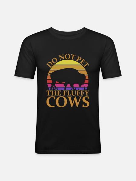 Bison National Park Buffalo - Men's Slim Fit T-Shirt - black