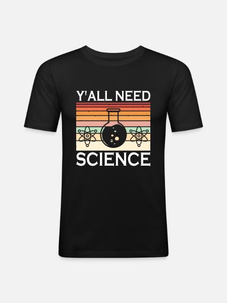 Scientist Physicist Chemist Teacher - Men's Slim Fit T-Shirt - black