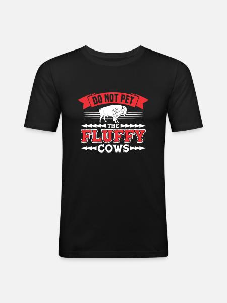 Bison Buffalo Yellowstone Park - Men's Slim Fit T-Shirt - black