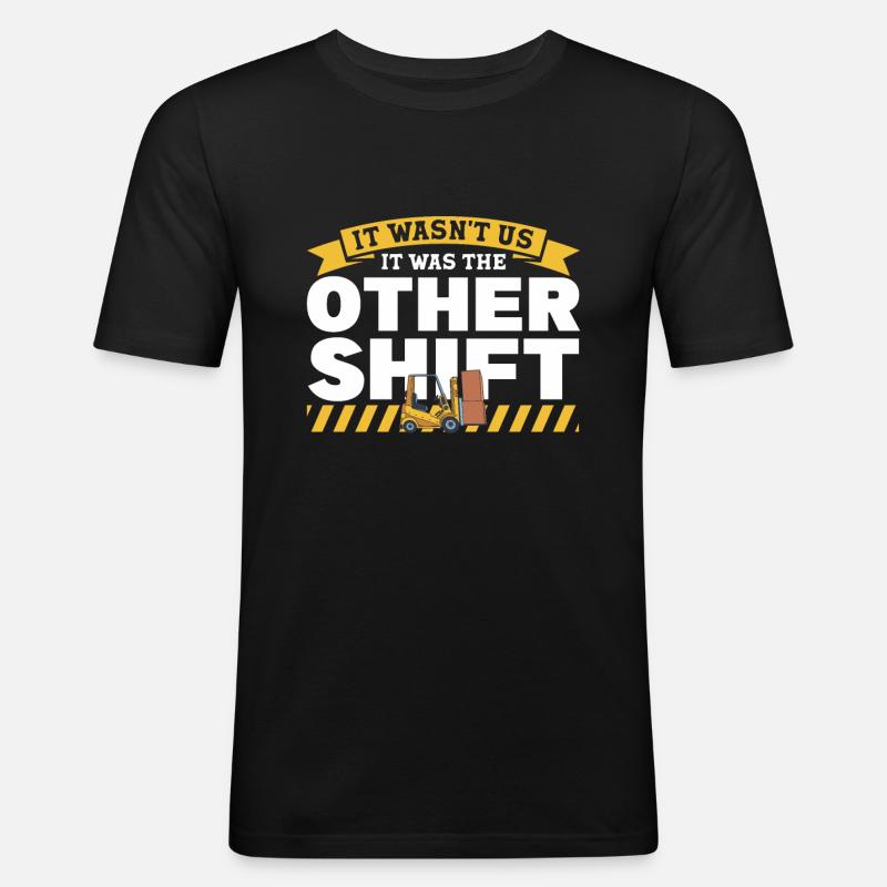 Gabelstaplerfahrer Gabelstapler Staplerfahrer - Männer Slim Fit T-Shirt - Schwarz