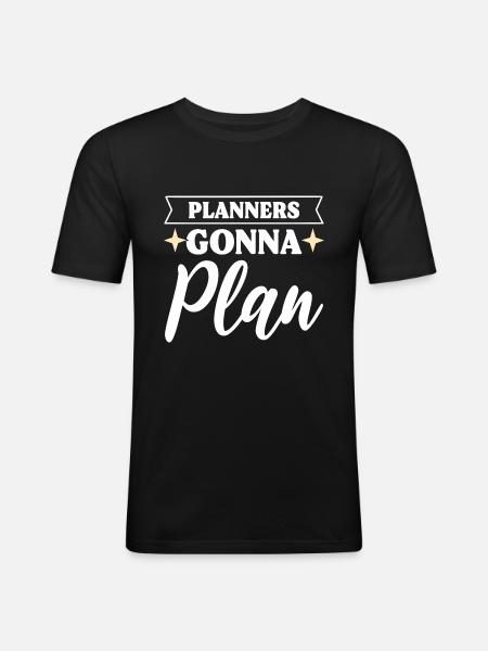 Lustiger Veranstaltungsmanager - Männer Slim Fit T-Shirt - Schwarz