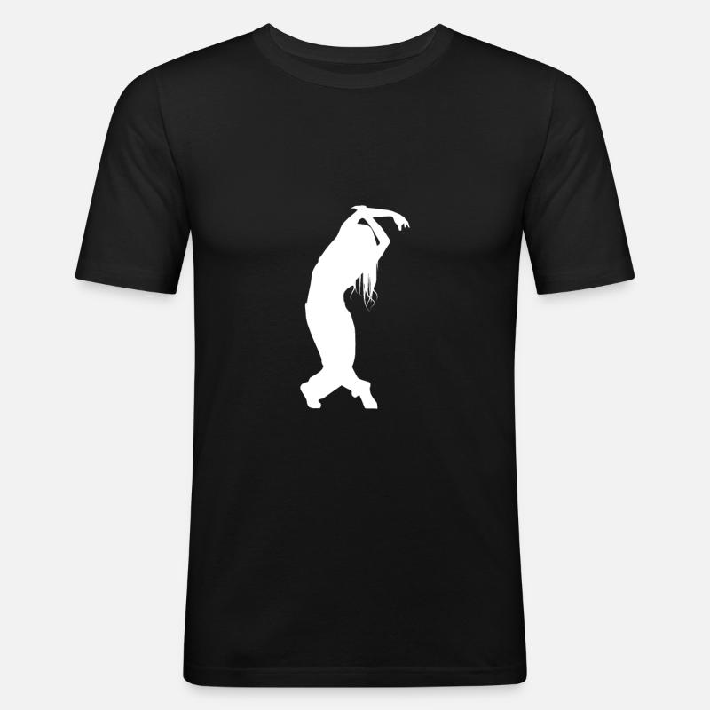 Silhouette de danseuse danseuse - T-shirt près du corps Homme - noir