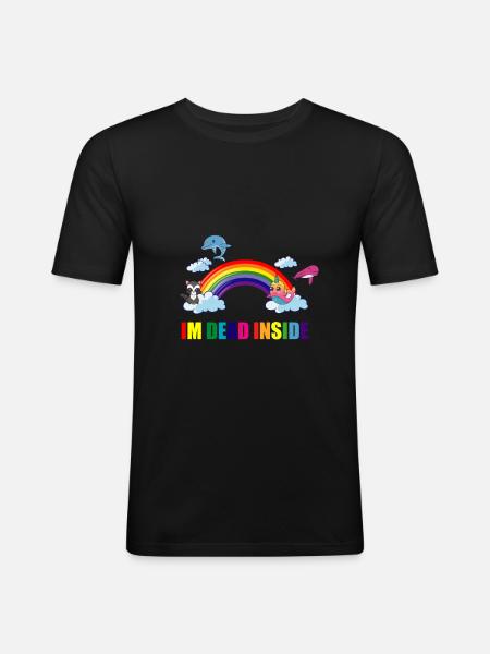 In the dead inside - Men's Slim Fit T-Shirt - black