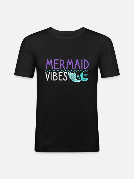 Mermaid Vibes Nice - Men's Slim Fit T-Shirt - black