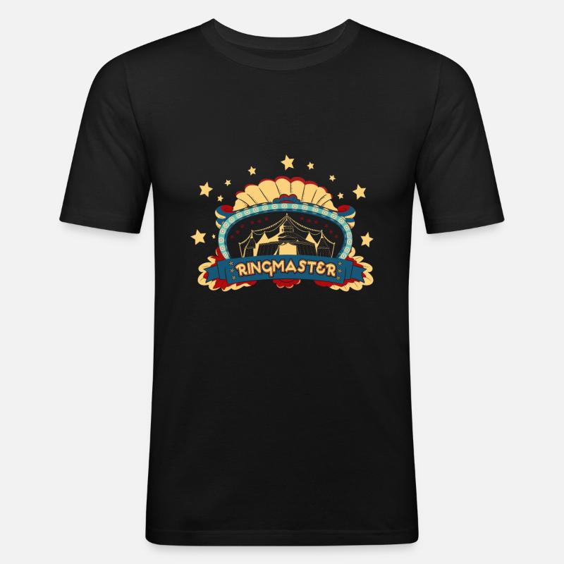 Circus Ringmaster Kostüm - Männer Slim Fit T-Shirt - Schwarz