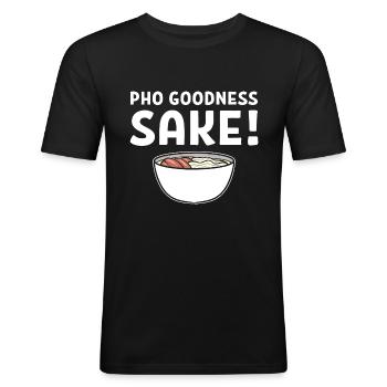 Vietnamesisches Essen Vietnamesisch - Männer Slim Fit T-Shirt - Schwarz - Vorne - Nik (191cm)