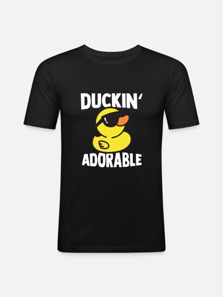 Duckin' Yndig Gul And Gummi And Gave - Herre Slim Fit T-Shirt - sort
