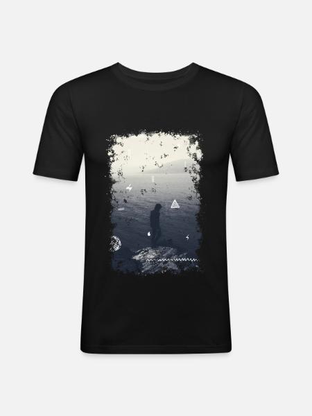 Ocean - Men's Slim Fit T-Shirt - black