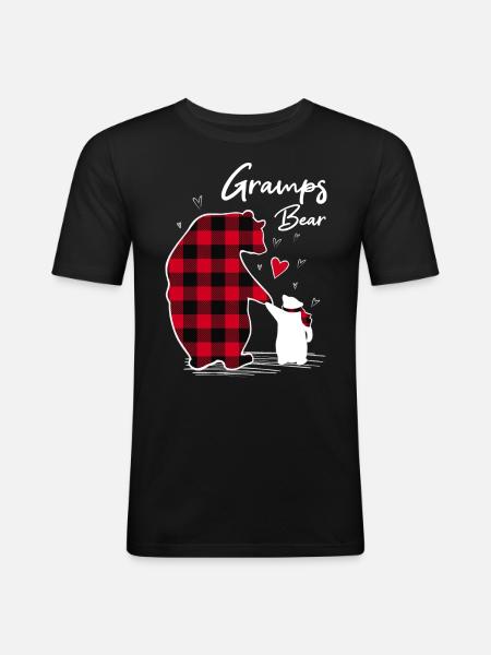 Gramps Bear - Men's Slim Fit T-Shirt - black